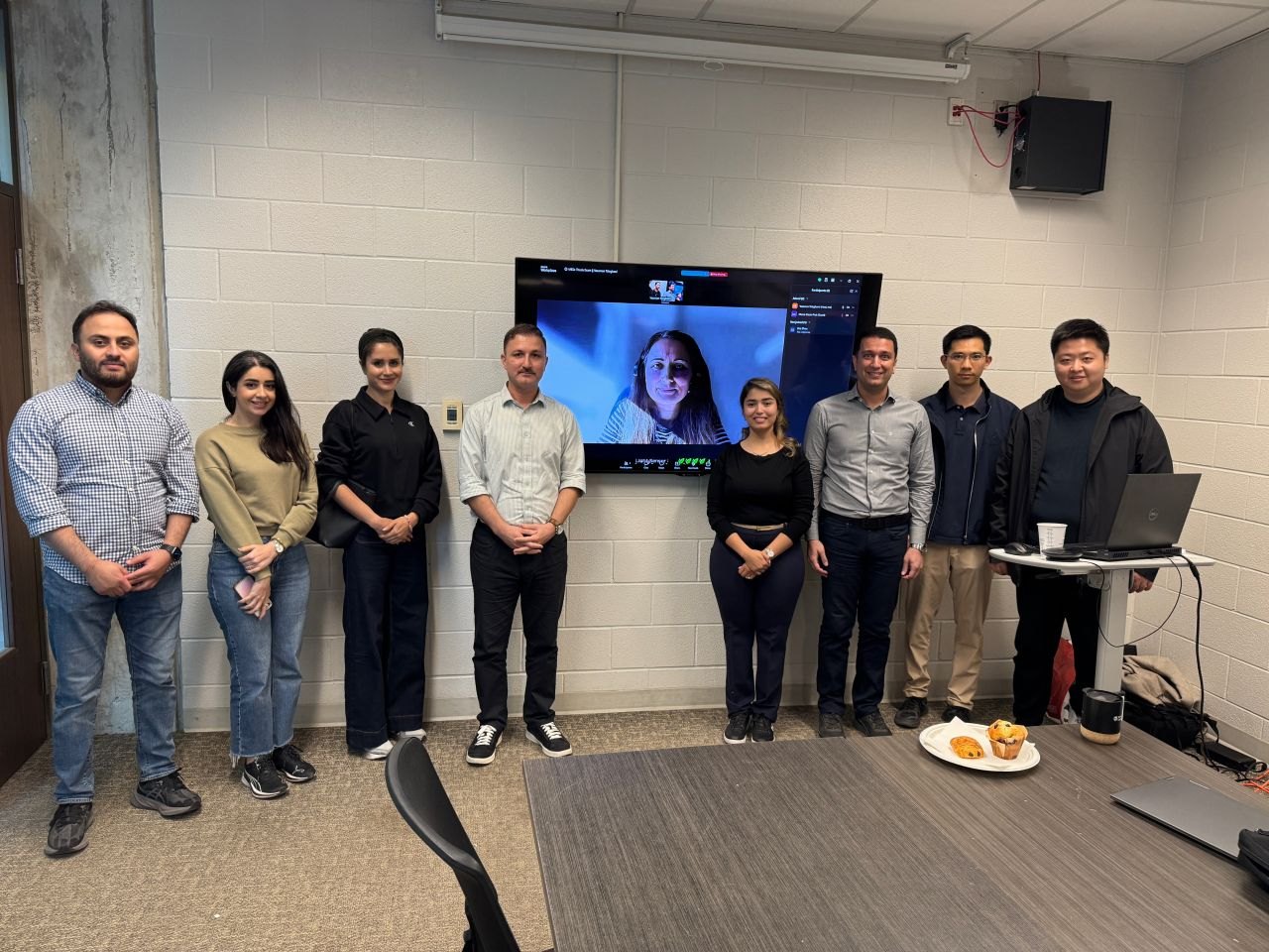 Lab members and colleagues together after Yasaman Taleghani's MESc defence